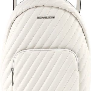 Michael Kors Erin Medium Quilted Women's Backpack in Optic White